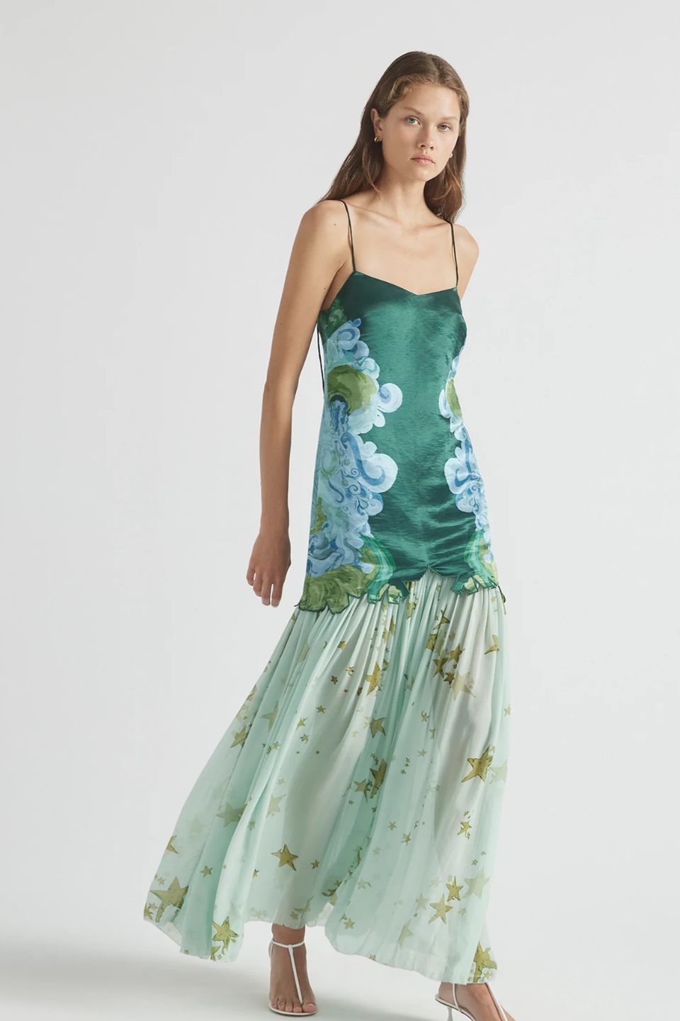 Starry Green Maxi Dress
