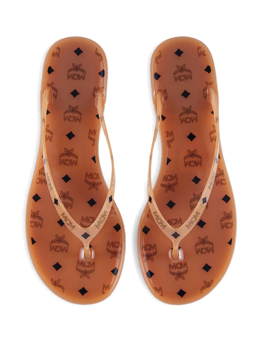monogram print thong sandals