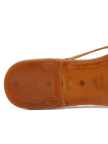 monogram print thong sandals