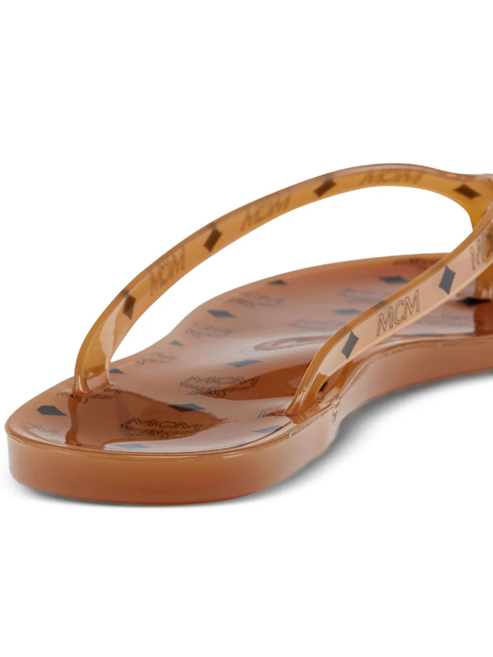 monogram print thong sandals
