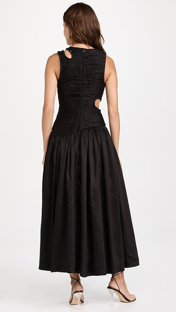 Cutout Black Maxi Dress