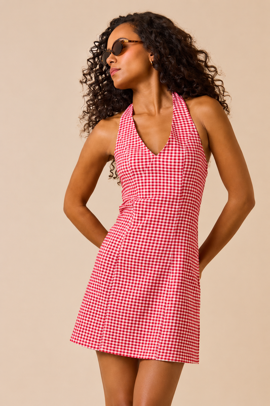 Maura Gingham Mini Dress