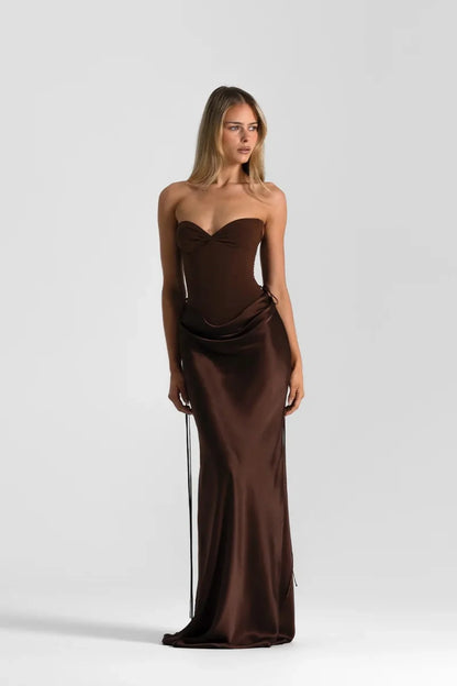 Verity Bustier and Allira Skirt in Espresso