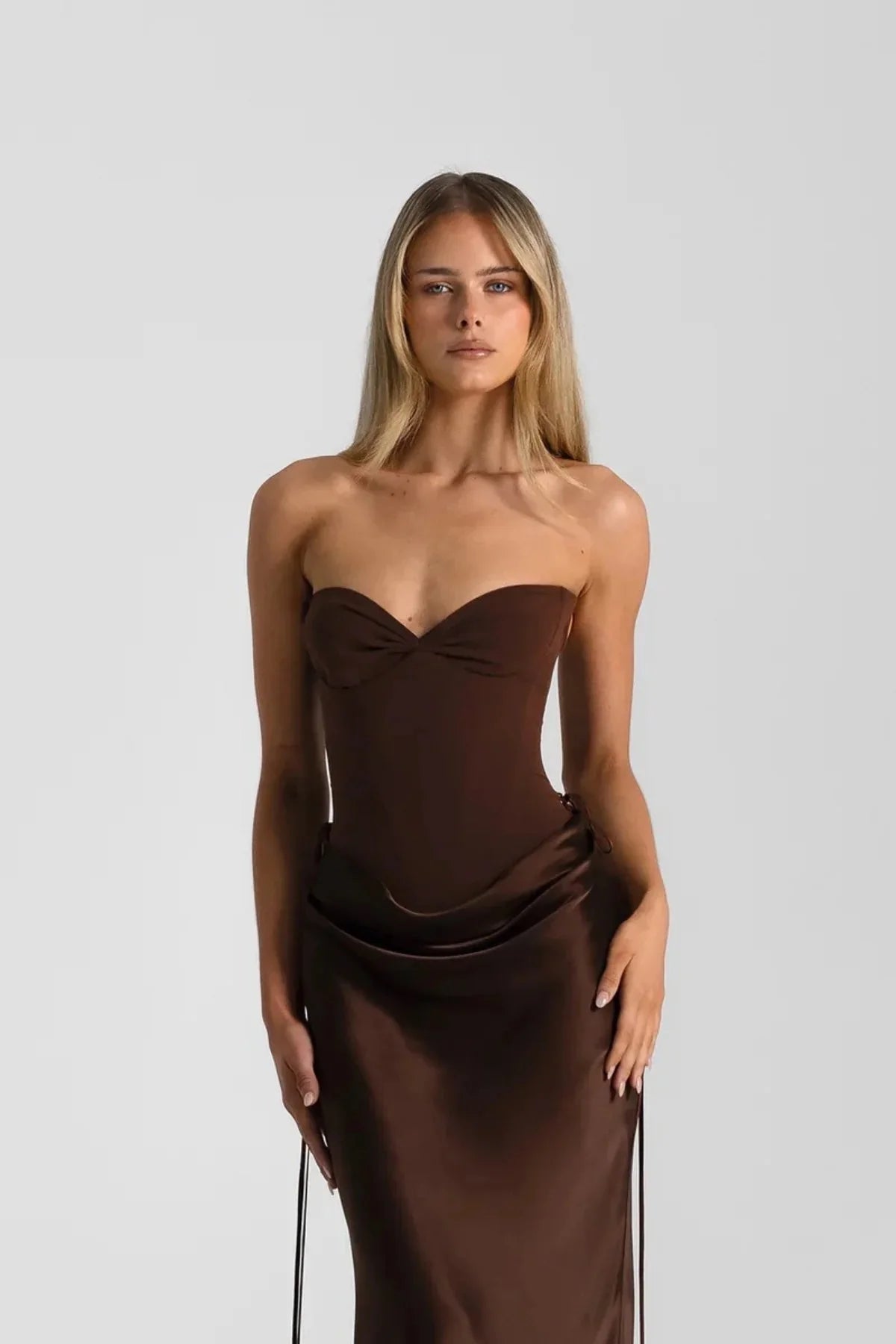 Verity Bustier and Allira Skirt in Espresso