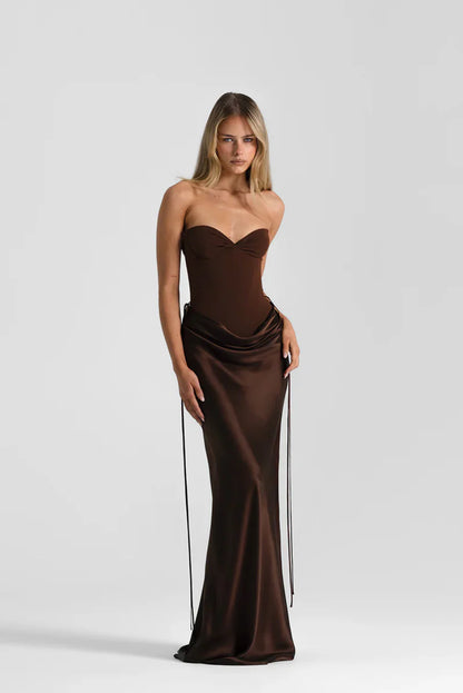Verity Bustier and Allira Skirt in Espresso