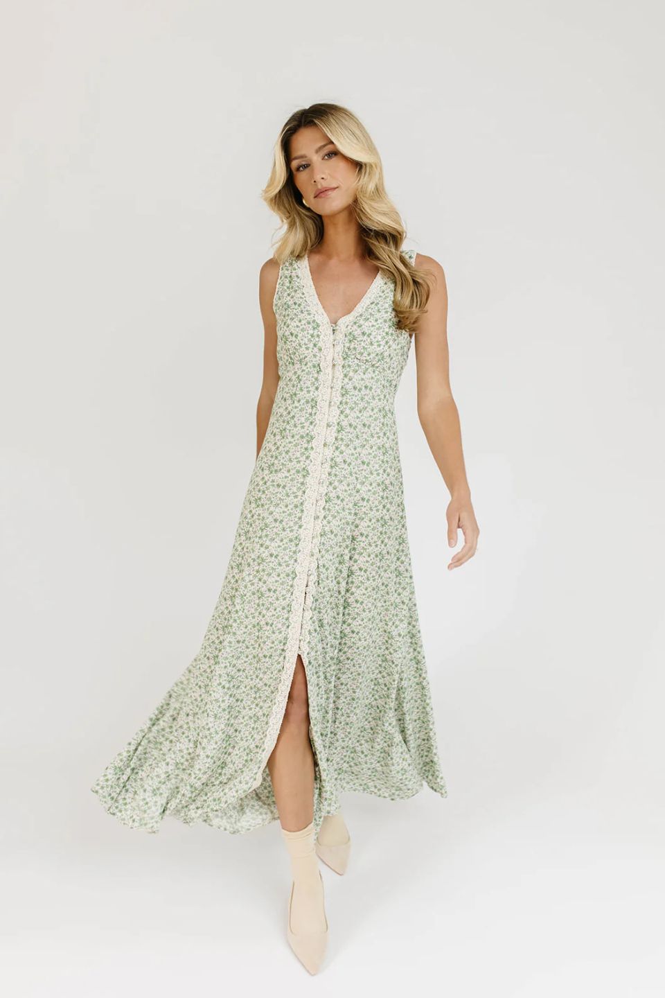 honey floral maxi dress