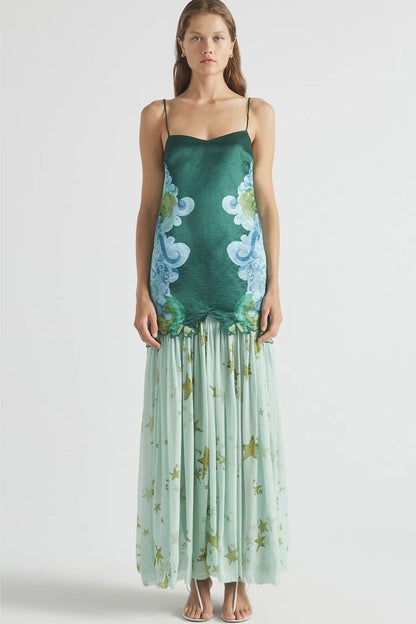 Starry Green Maxi Dress