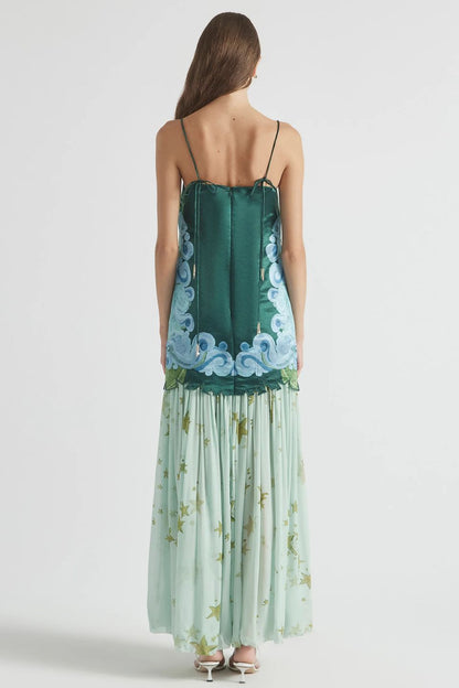 Starry Green Maxi Dress