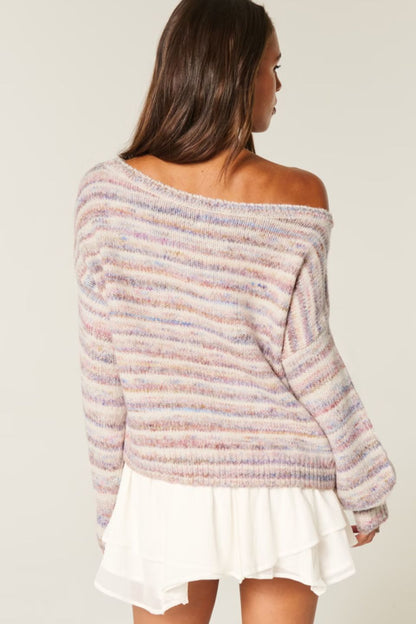 Slouchy Off-the-Shoulder Sweater